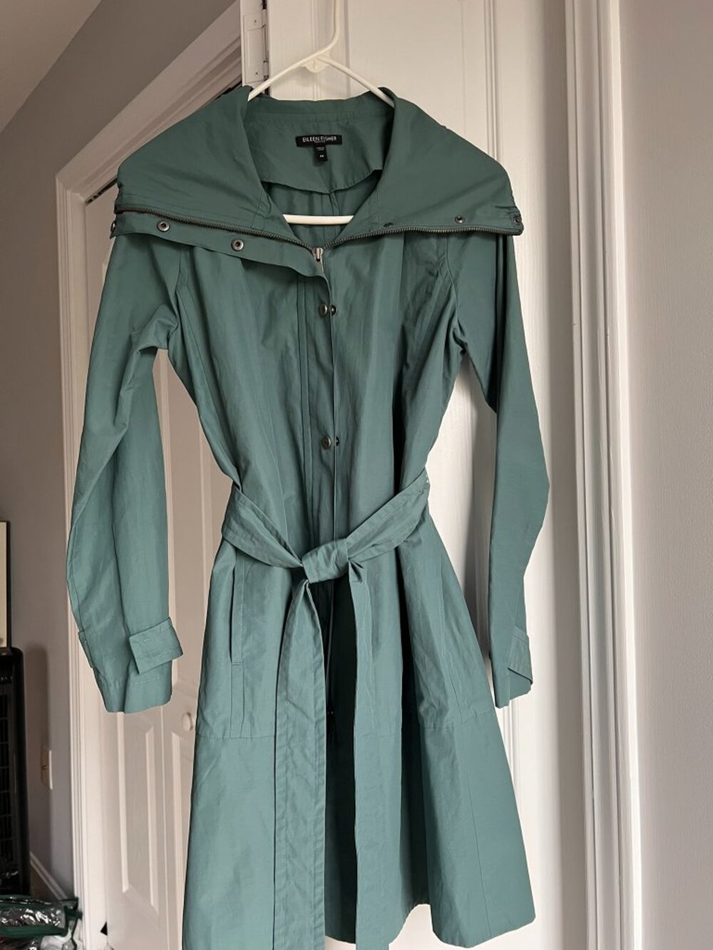 Eileen Fisher Petite belted rain shell, PP